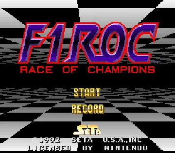 F1 ROC - Race of Champions (USA) screen shot title